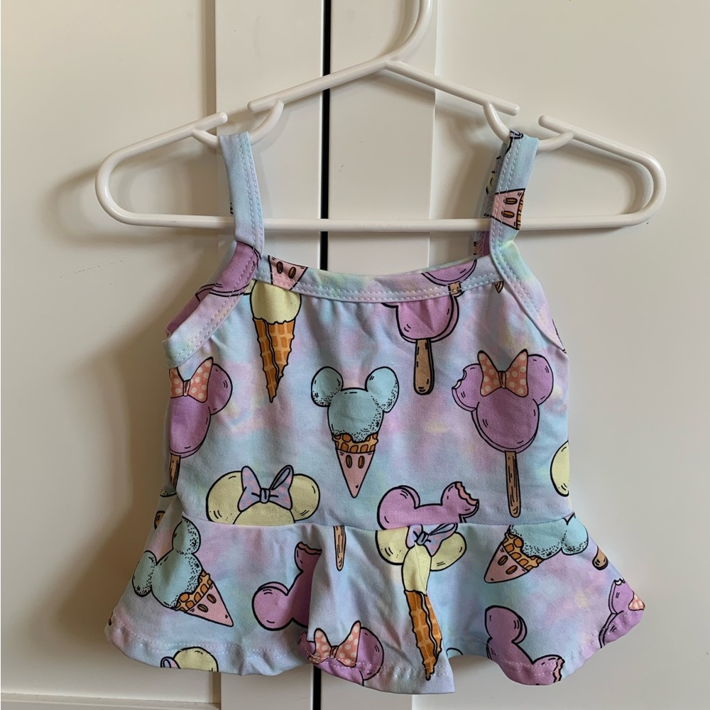 Wild Rich Kids Ice Cream Peplum Tank (Size 3/4)